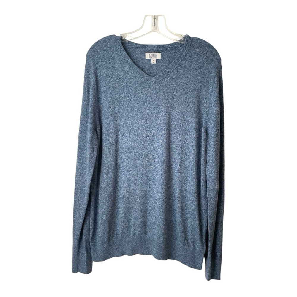 Croft & Barrow Classic V-Neck Pullover Sweater Long Sleeved Light Blue Size M